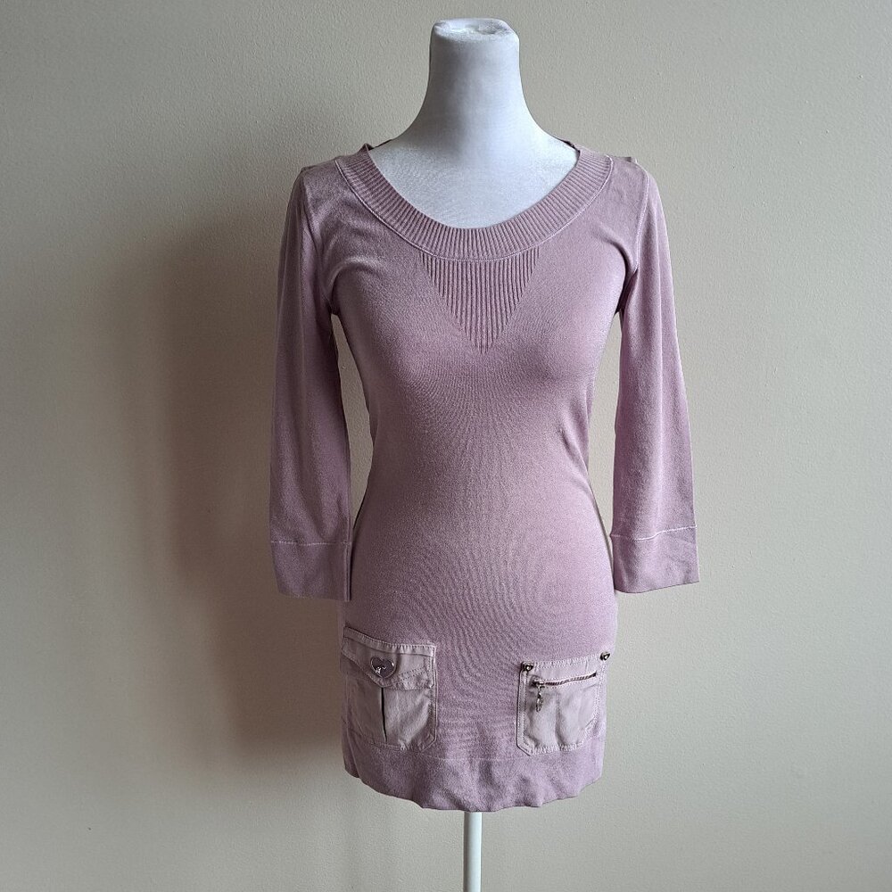 VDP Women Italian Light Pink Tunic Dress Size 42 / S